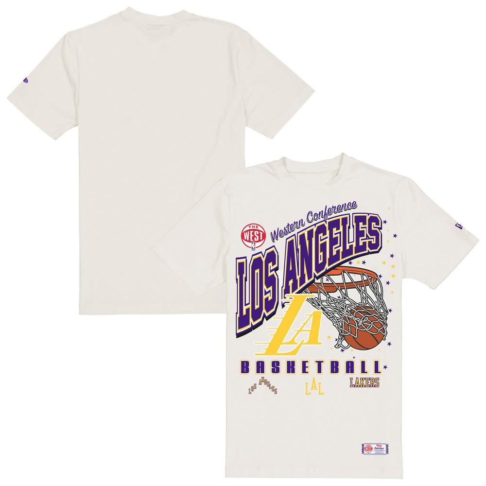 Los Angeles Lakers Oversized City Edition Remix Vintage T-Shirt Cream - New Era