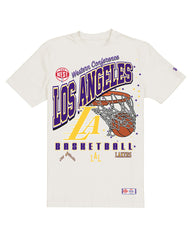 Los Angeles Lakers Oversized City Edition Remix Vintage T-Shirt Cream - New Era