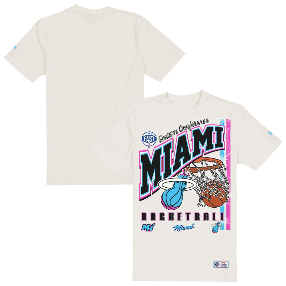 Miami Heat Oversized City Edition Remix Vintage T-Shirt Cream - New Era