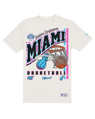 Miami Heat Oversized City Edition Remix Vintage T-Shirt Cream - New Era