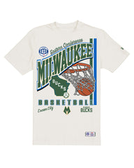 Milwaukee Bucks Oversized City Edition Remix Vintage T-Shirt Cream - New Era