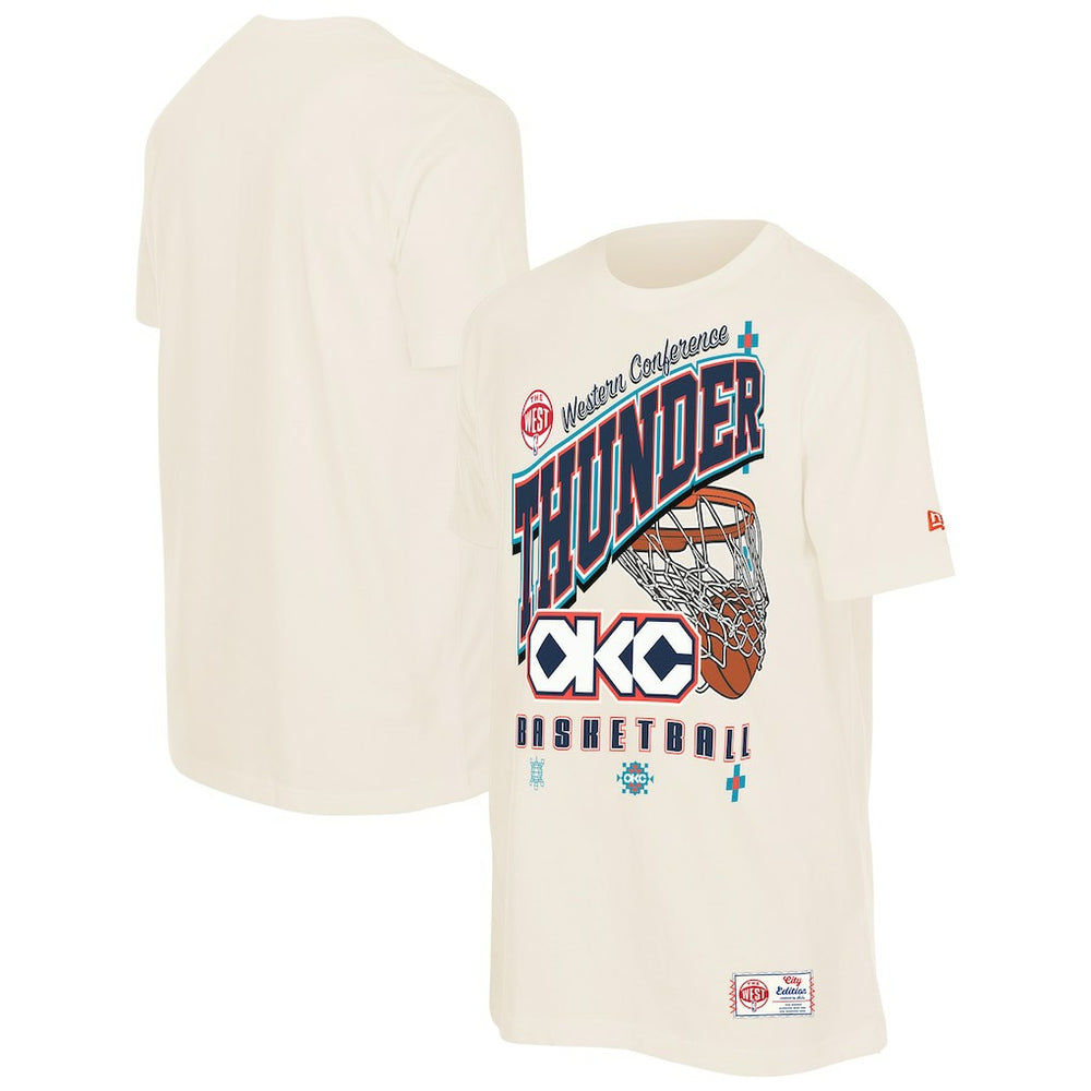 Oklahoma City Thunder Oversized City Edition Remix Vintage T-Shirt Cream - New Era outlet