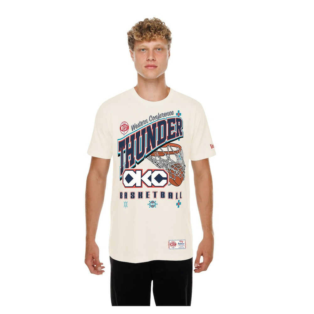Oklahoma City Thunder Oversized City Edition Remix Vintage T-Shirt Cream - New Era outlet