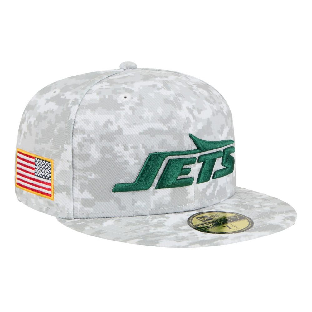 New York Jets New Era 2025 Salute to Service Fan Pack 59FIFTY Fitted Hat - White Hats