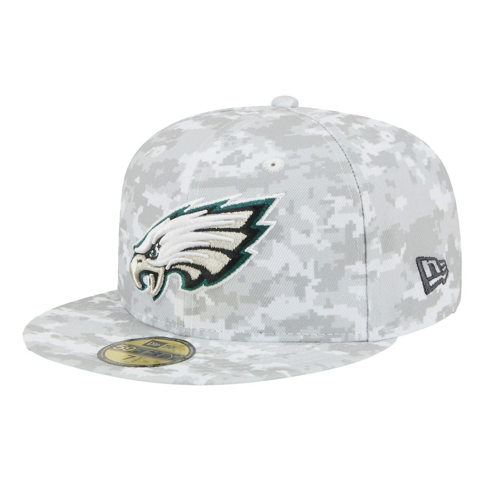 Philadelphia Eagles New Era 2025 Salute to Service Fan Pack 59FIFTY Fitted Hat - White Hats