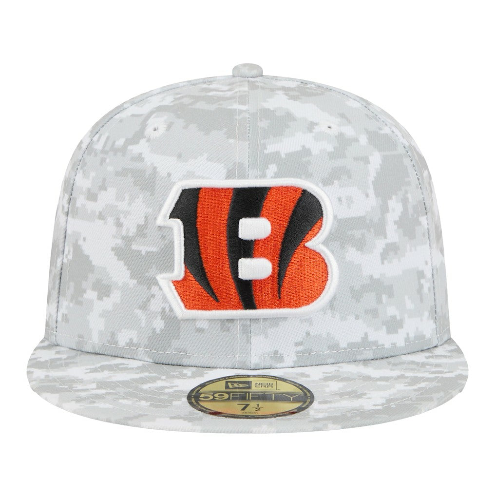 Cincinnati Bengals New Era 2025 Salute to Service Fan Pack 59FIFTY Fitted Hat - White Hats