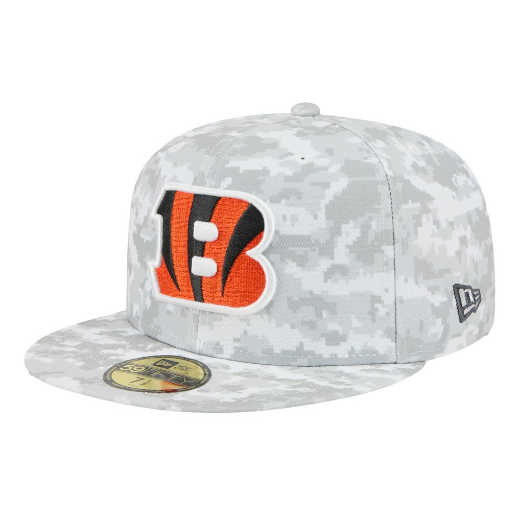 Cincinnati Bengals New Era 2025 Salute to Service Fan Pack 59FIFTY Fitted Hat - White Hats
