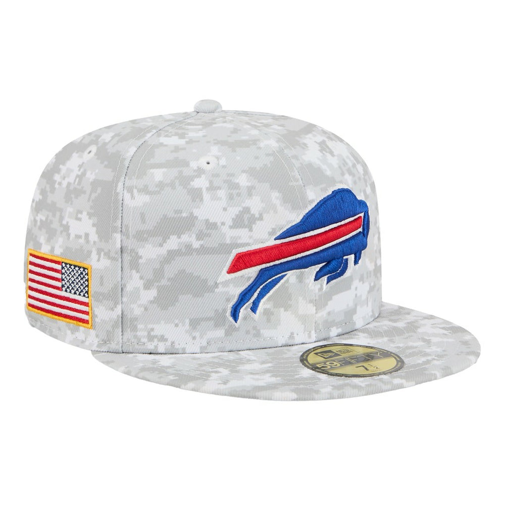 Buffalo Bills New Era 2025 Salute to Service Fan Pack 59FIFTY Fitted Hat - White Hats