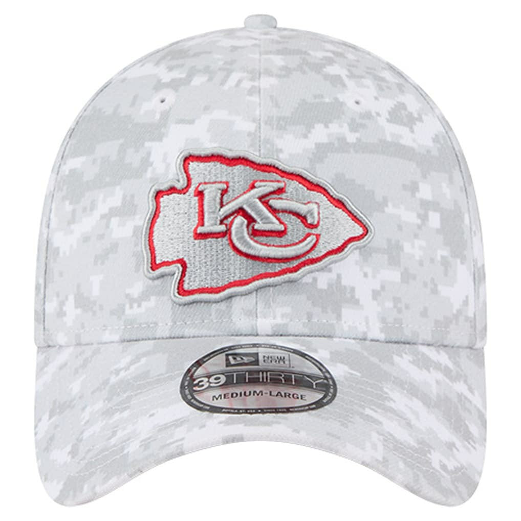 Kansas City Chiefs New Era 2025 Salute to Service Digital Camo Fan Pack 39THIRTY Flex Hat - White Hats