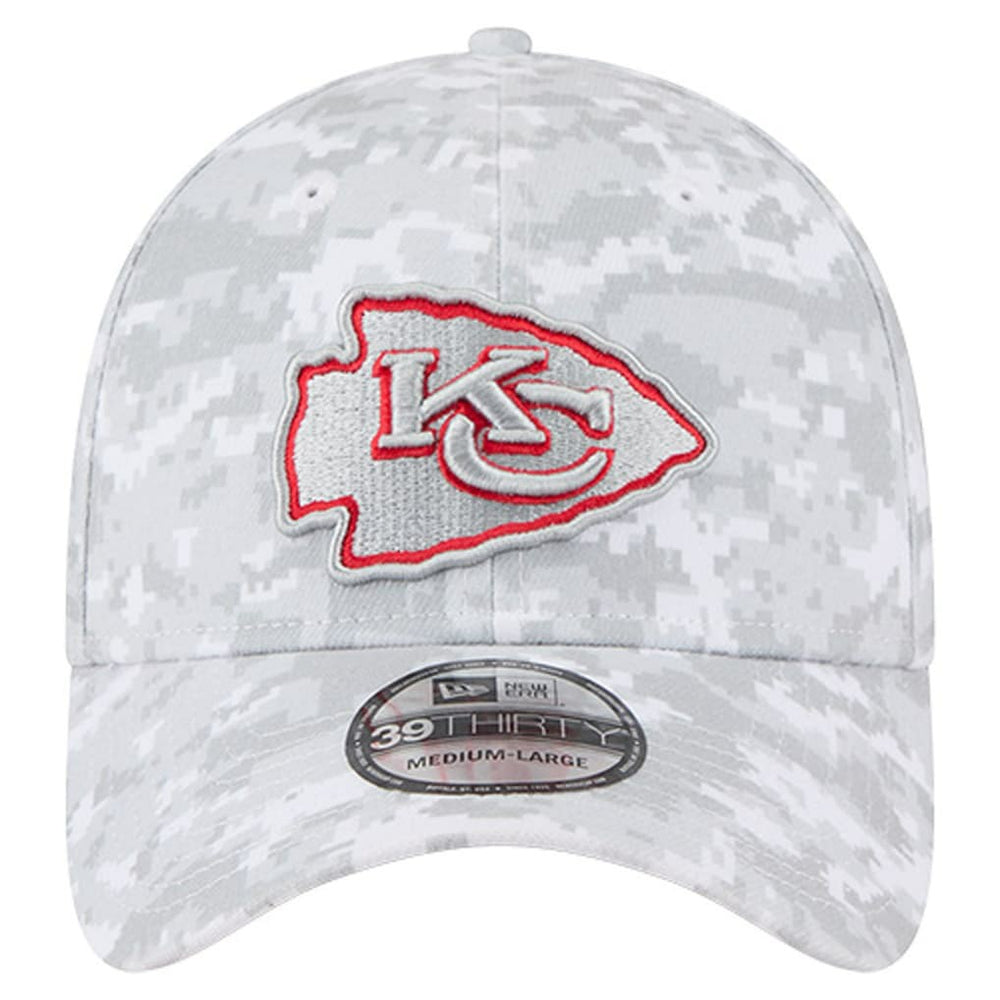 Kansas City Chiefs New Era 2025 Salute to Service Digital Camo Fan Pack 39THIRTY Flex Hat - White Hats