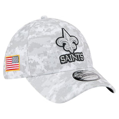 New Orleans Saints New Era 2025 Salute to Service Digital Camo Fan Pack 39THIRTY Flex Hat - White Hats