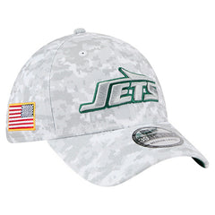 New York Jets New Era 2025 Salute to Service Digital Camo Fan Pack 39THIRTY Flex Hat - White Hats