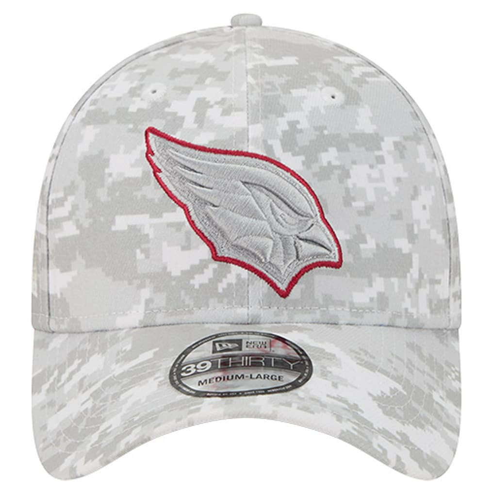 Arizona Cardinals New Era 2025 Salute to Service Digital Camo Fan Pack 39THIRTY Flex Hat - White Hats