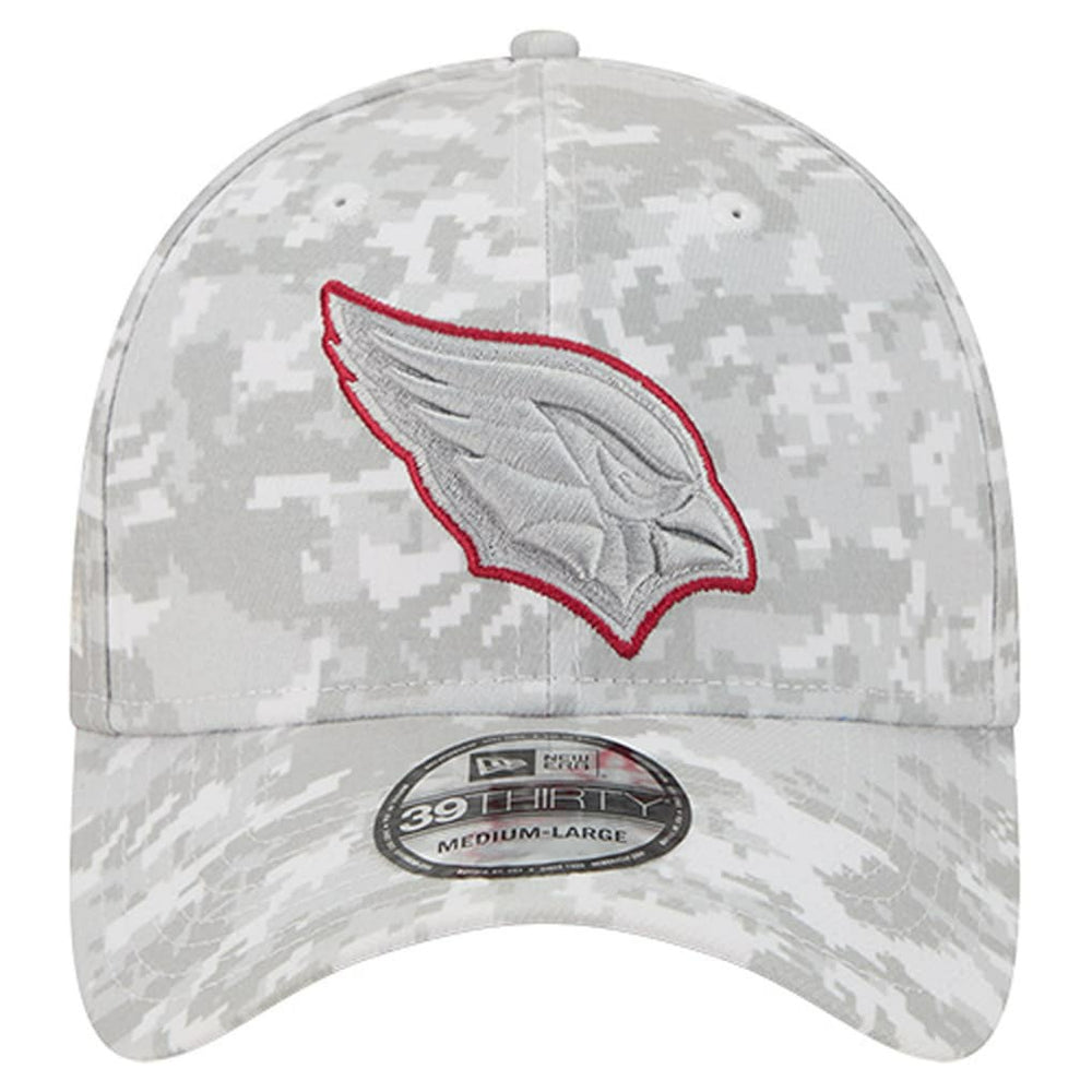 Arizona Cardinals New Era 2025 Salute to Service Digital Camo Fan Pack 39THIRTY Flex Hat - White Hats
