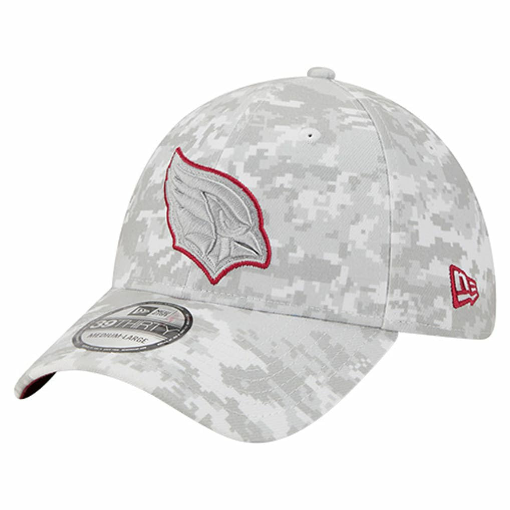 Arizona Cardinals New Era 2025 Salute to Service Digital Camo Fan Pack 39THIRTY Flex Hat - White Hats
