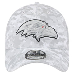 Baltimore Ravens New Era 2025 Salute to Service Digital Camo Fan Pack 39THIRTY Flex Hat - White Hats