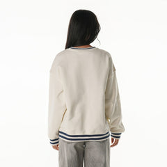 Indianapolis Colts The Wild Collective Women's Oversized Vintage French Terry Sweatshirt - Cream Sweatshirts