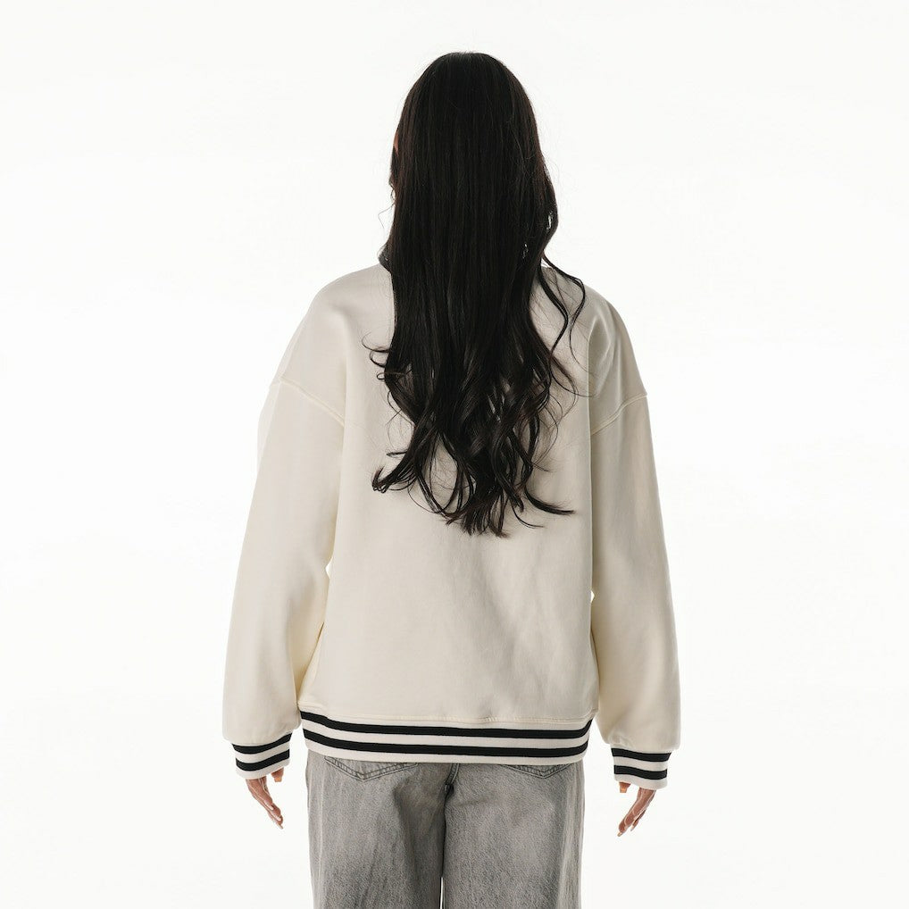 Las Vegas Raiders The Wild Collective Women's Oversized Vintage French Terry Sweatshirt - Cream Sweatshirts