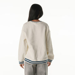 Miami Dolphins The Wild Collective Women's Oversized Vintage French Terry Sweatshirt - Cream Sweatshirts