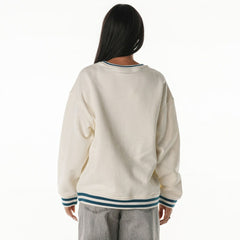 Philadelphia Eagles The Wild Collective Women's Oversized Vintage French Terry Sweatshirt - Cream Sweatshirts