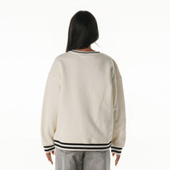 Pittsburgh Steelers The Wild Collective Women's Oversized Vintage French Terry Sweatshirt - Cream Sweatshirts