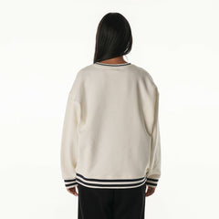 Seattle Seahawks The Wild Collective Women's Oversized Vintage French Terry Sweatshirt - Cream Sweatshirts