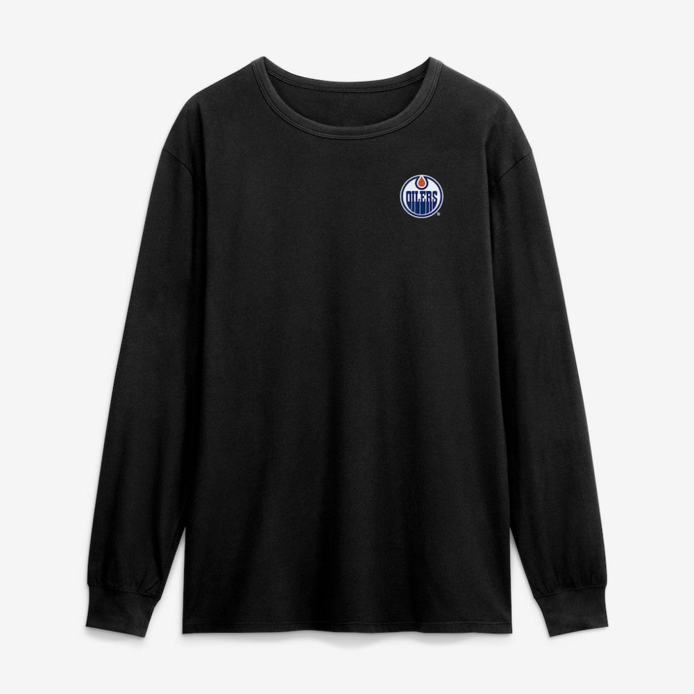 Edmonton Oilers Fanatics Game Long Sleeve T-Shirt - Black | US 203022878