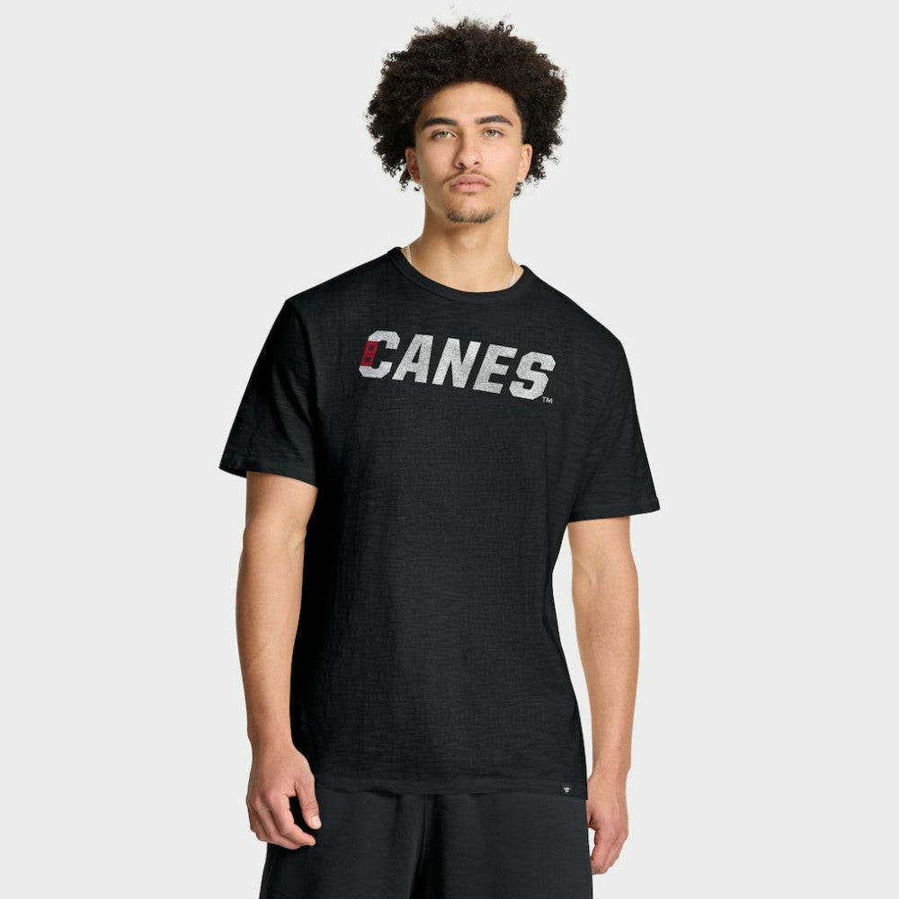 Carolina Hurricanes Fanatics Play Distressed Wordmark Stadium Slub T-Shirt - Black | US 203024322