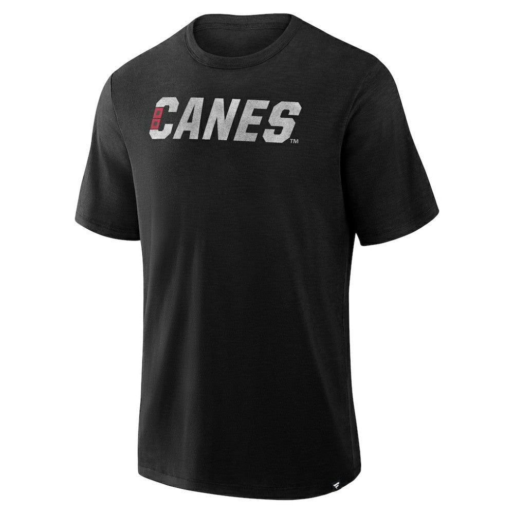 Carolina Hurricanes Fanatics Play Distressed Wordmark Stadium Slub T-Shirt - Black | US 203024322