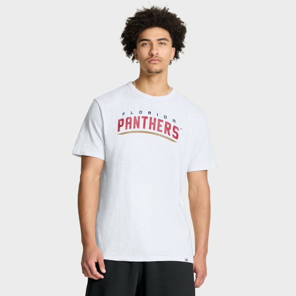 Florida Panthers Fanatics Play Distressed Wordmark Stadium Slub T-Shirt - White | US 203024328