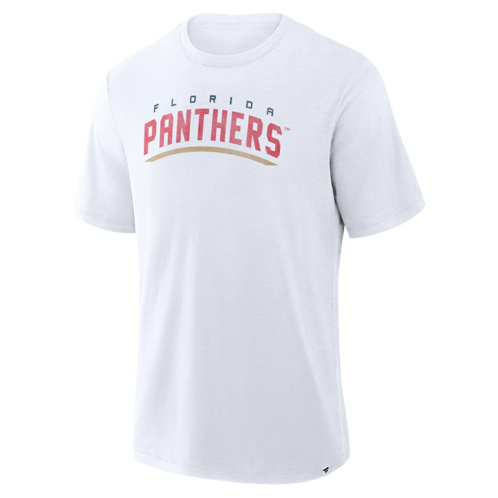 Florida Panthers Fanatics Play Distressed Wordmark Stadium Slub T-Shirt - White | US 203024328