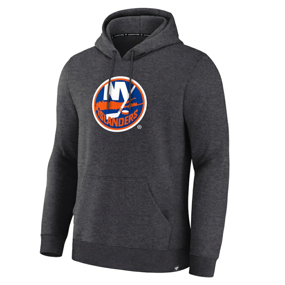New York Islanders Fanatics Essential Hoodie - Heather Charcoal | US 203027927