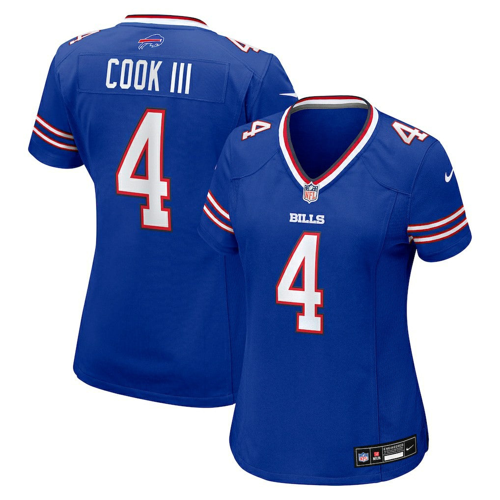 James Cook III Buffalo Bills Women's Team Game Jersey - Royal Jerseys