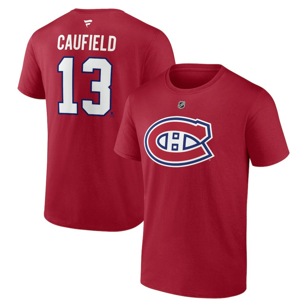 Cole Caufield Montreal Canadiens Fanatics Authentic Stack Name & Number T-Shirt - Red | US 203035130