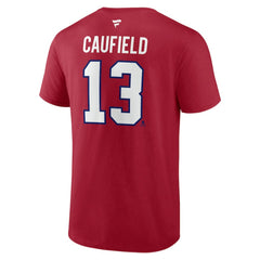 Cole Caufield Montreal Canadiens Fanatics Authentic Stack Name & Number T-Shirt - Red | US 203035130