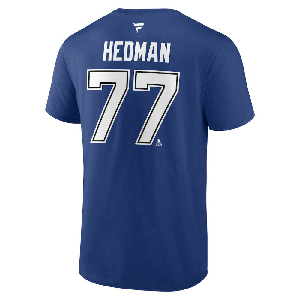 Victor Hedman Tampa Bay Lightning Fanatics Authentic Stack Name & Number T-Shirt - Blue | US 203035131