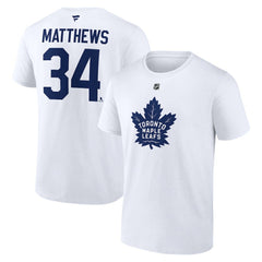 Auston Matthews Toronto Maple Leafs Fanatics Authentic Stack Name & Number T-Shirt - White | US 203035134