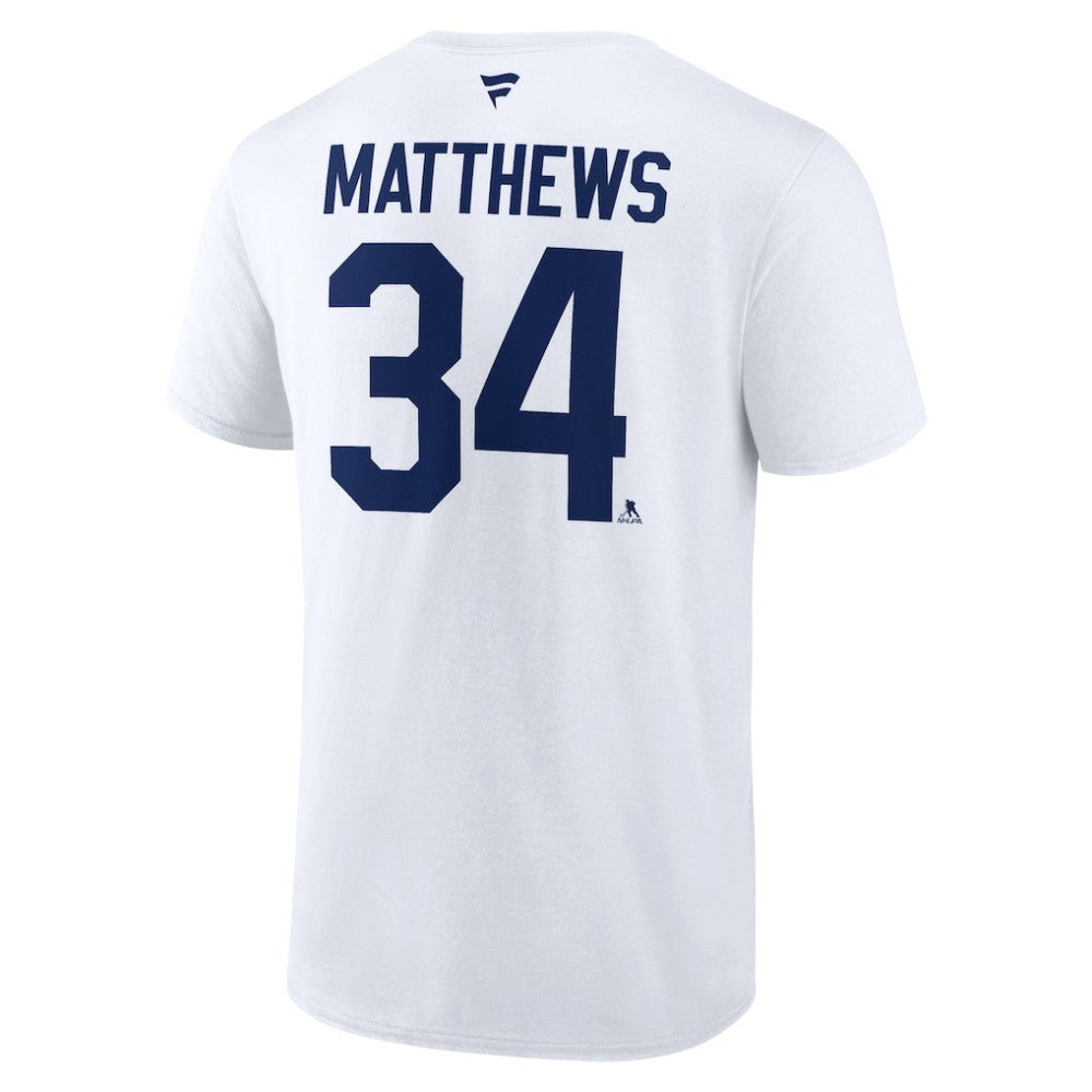 Auston Matthews Toronto Maple Leafs Fanatics Authentic Stack Name & Number T-Shirt - White | US 203035134