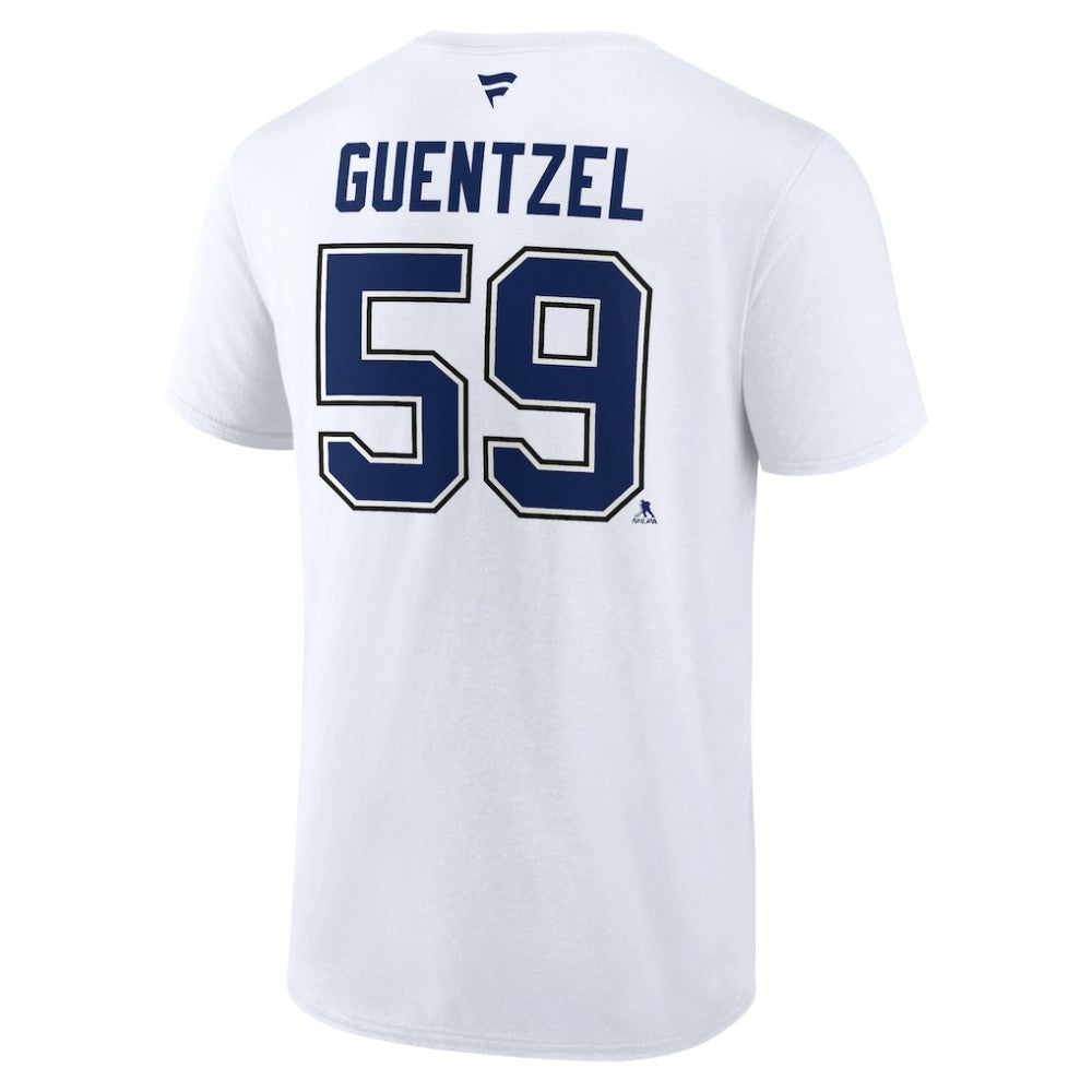 Jake Guentzel Tampa Bay Lightning Fanatics Authentic Stack Name & Number T-Shirt - White | US 203035137