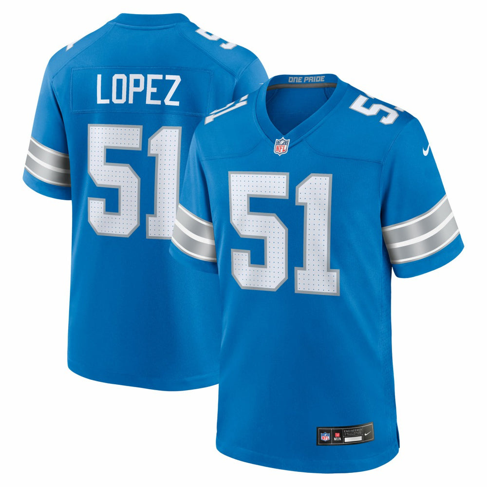 Roy Lopez Detroit Lions Team Game Jersey - Blue Jerseys