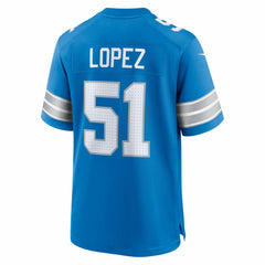 Roy Lopez Detroit Lions Team Game Jersey - Blue Jerseys