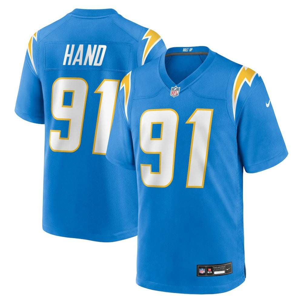 Da'Shawn Hand Los Angeles Chargers Team Game Jersey - Powder Blue Jerseys