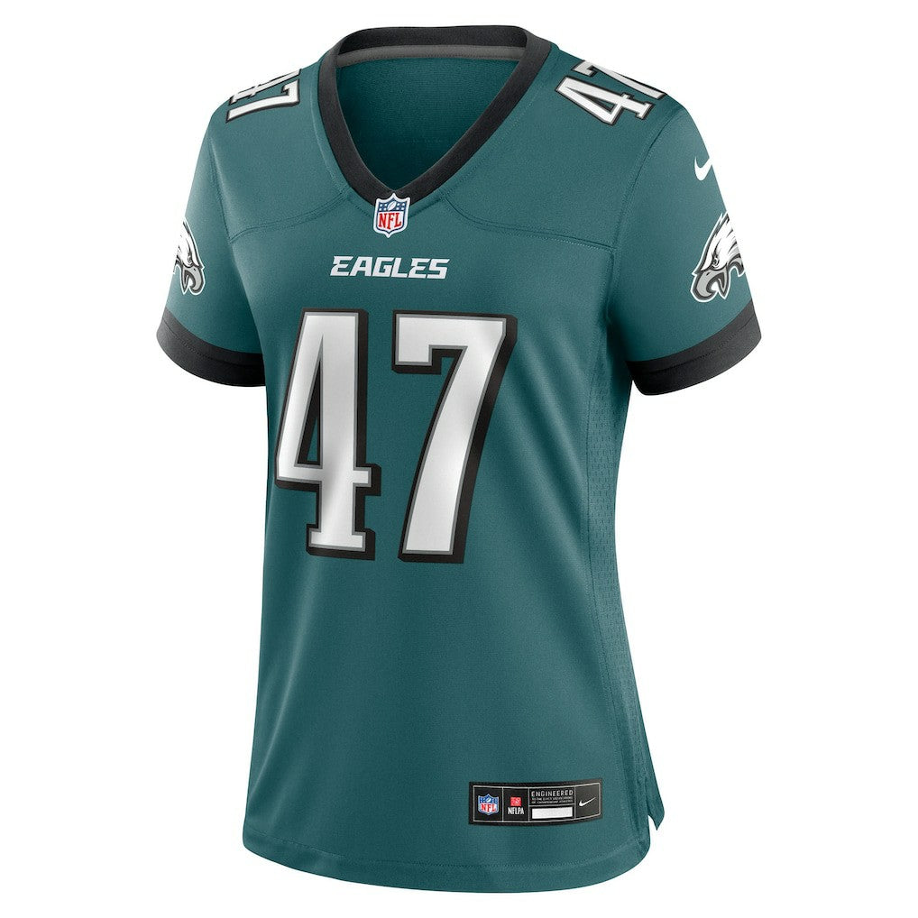 Charley Hughlett Philadelphia Eagles Women's Team Game Jersey - Midnight Green Jerseys