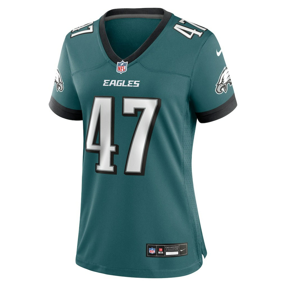 Charley Hughlett Philadelphia Eagles Women's Team Game Jersey - Midnight Green Jerseys