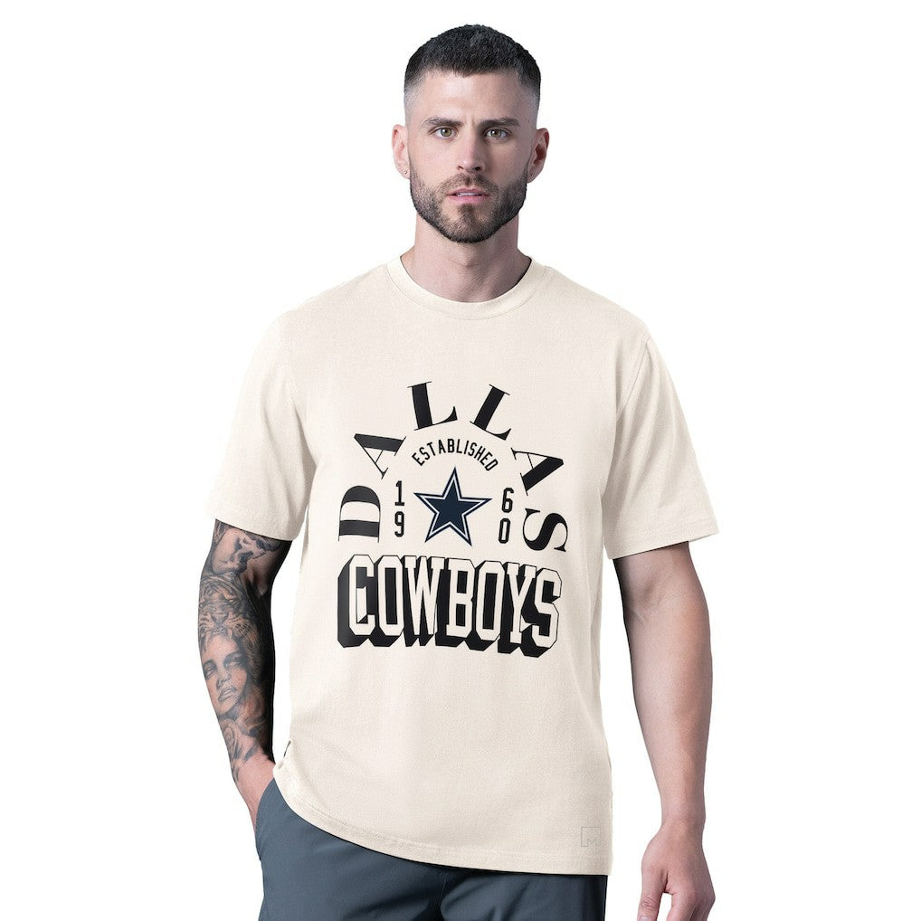 Dallas Cowboys MSX by Michael Strahan Whiteout Vintage T-Shirt - White T-shirts