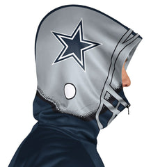Dallas Cowboys Pro Player Helmet Full-Zip Hooded Track Jacket - Navy/Gray Jackets