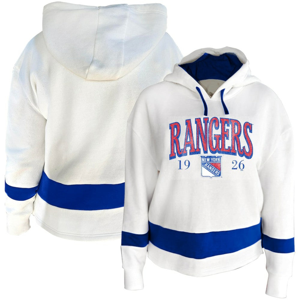 New York Rangers Profile Women's Plus Size Hoodie - White | US 203042789