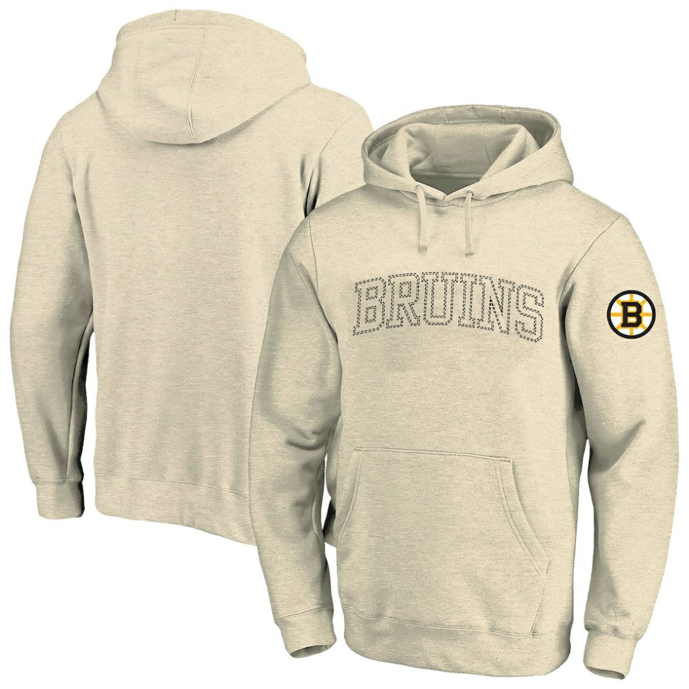 Boston Bruins Fanatics Big &Tall Stitch Hoodie - Cream | US 203042792
