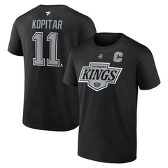 Anze Kopitar Los Angeles Kings Fanatics Authentic Stack Name & Number T-Shirt - Black | US 203044965