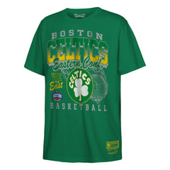 Boston Celtics Youth 2025 NBA Playoffs Retro Monumental T-Shirt Kelly Green - Mitchell & Ness